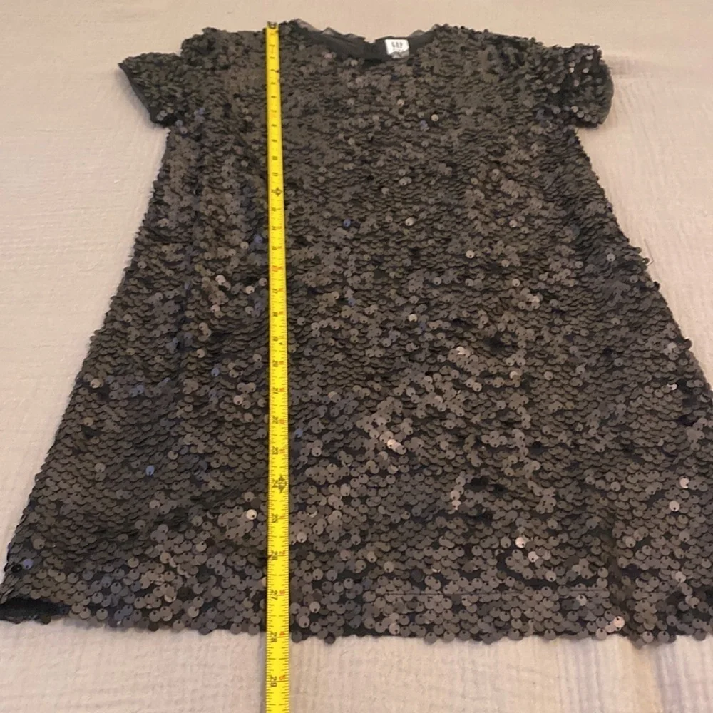 Gap Kids Sequins Black mini shift dress. Size M